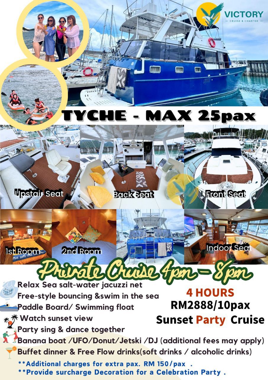 Private Sunset Party Cruise Langkawi - 10 Pax (Up to 25pax) | Tyche