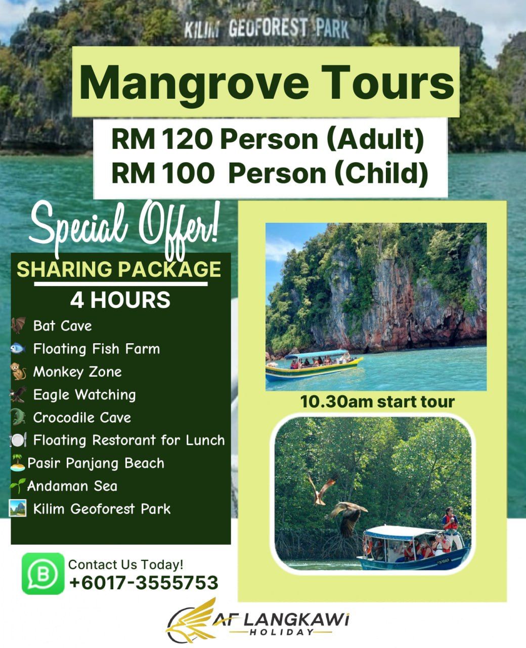 Mangrove Tour Langkawi – Kilim Geoforest Park (Sharing Package)